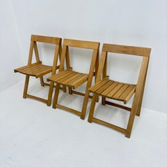 set of 3 Aldo Jacober for Alberto Bazzani folding chairs, 1960’s