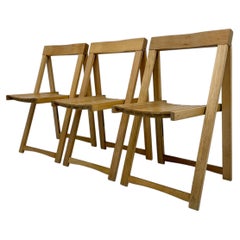 set of 3 Aldo Jacober for Alberto Bazzani folding chairs, 1960’s