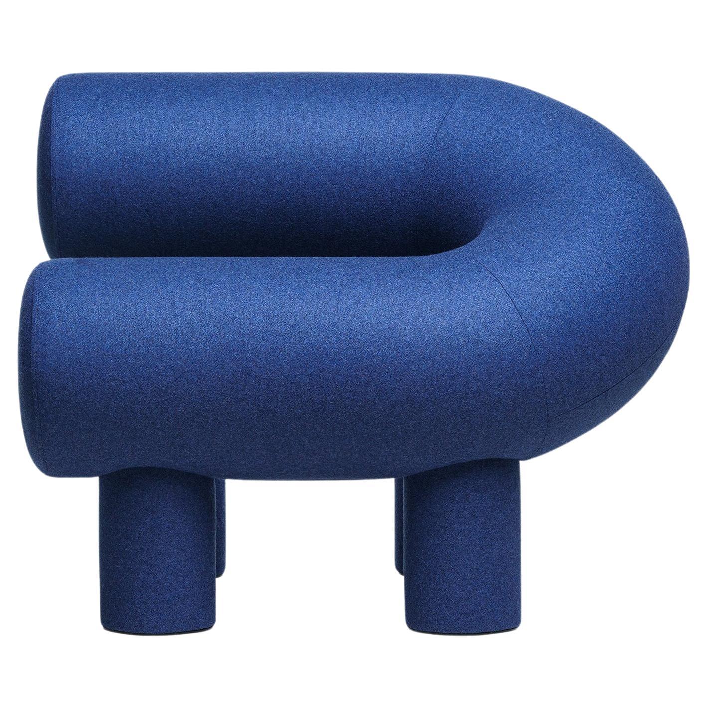 Armchair UMI in wool fabric For Sale