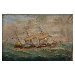 Oil on Canvas Ship Painting