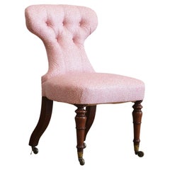 Mid 19th century Slipper Chair in Soane Britain Cotton