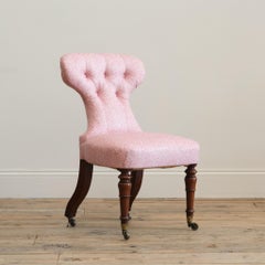 Mid 19th century Slipper Chair in Soane Britain Cotton