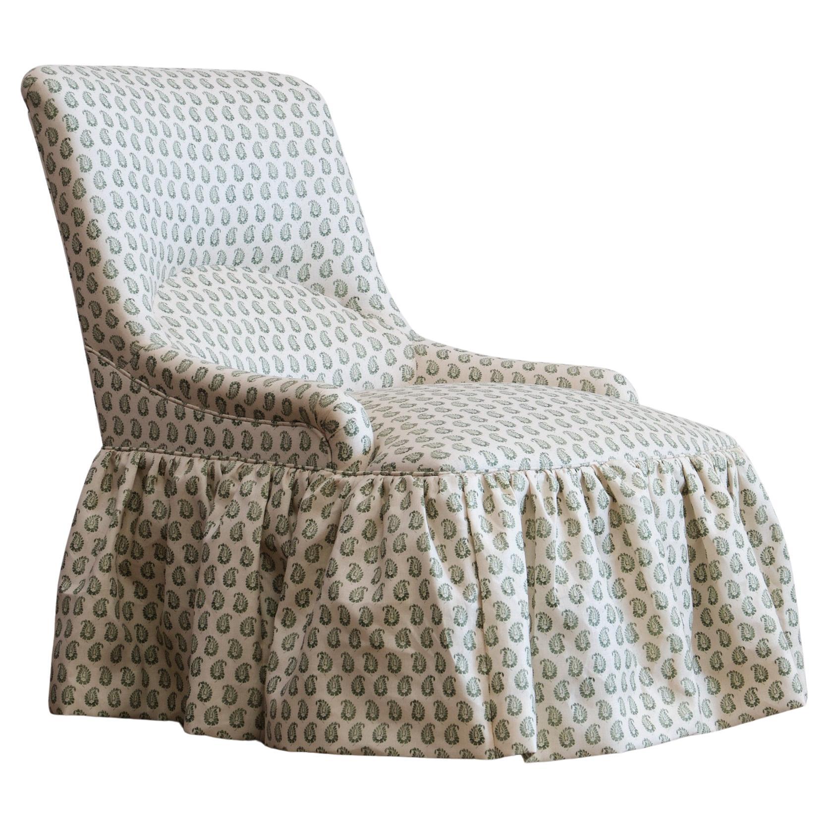 19th century nursing chair In Howe 36 Bourne Street Linen