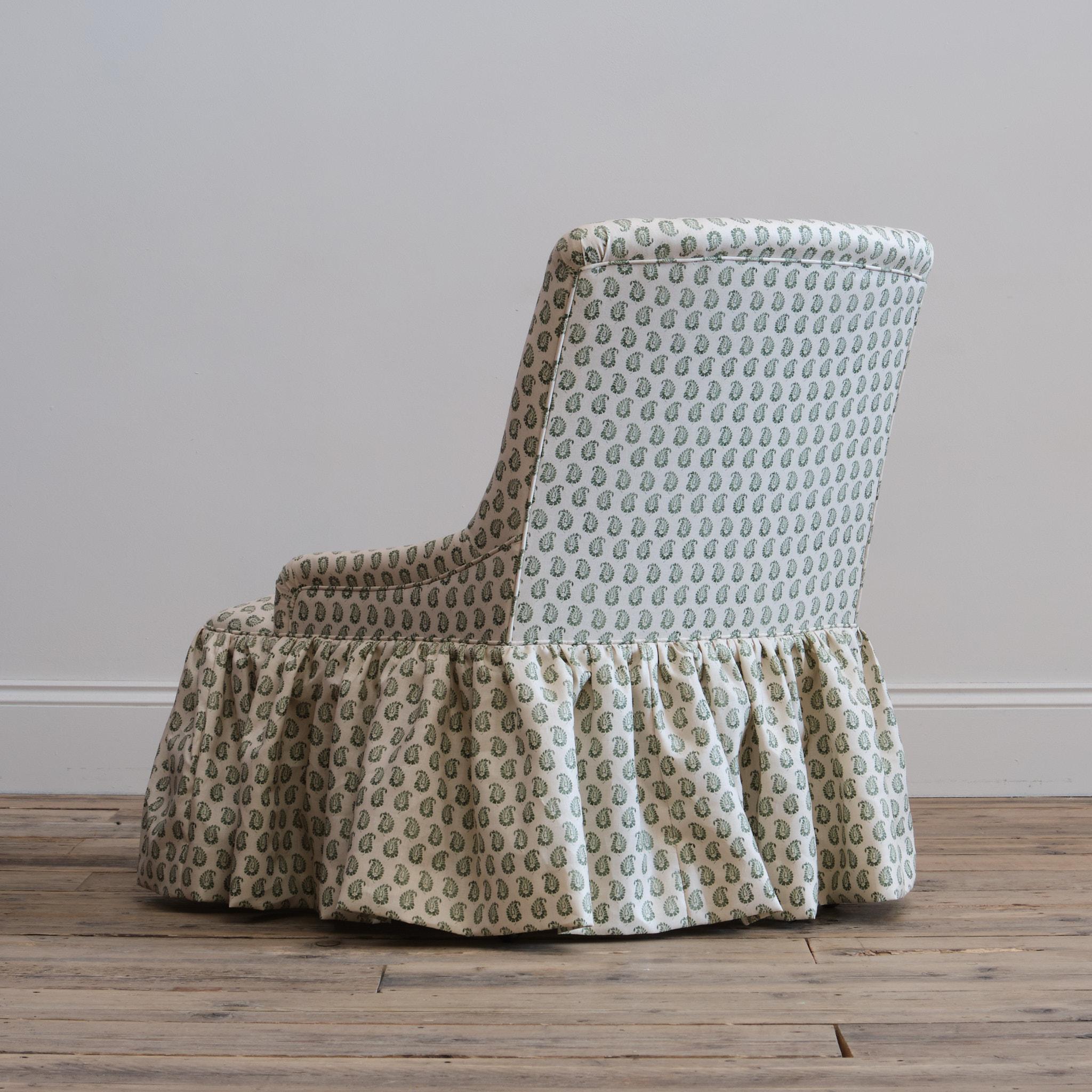 19th Century 19th century nursing chair In Howe 36 Bourne Street Linen For Sale