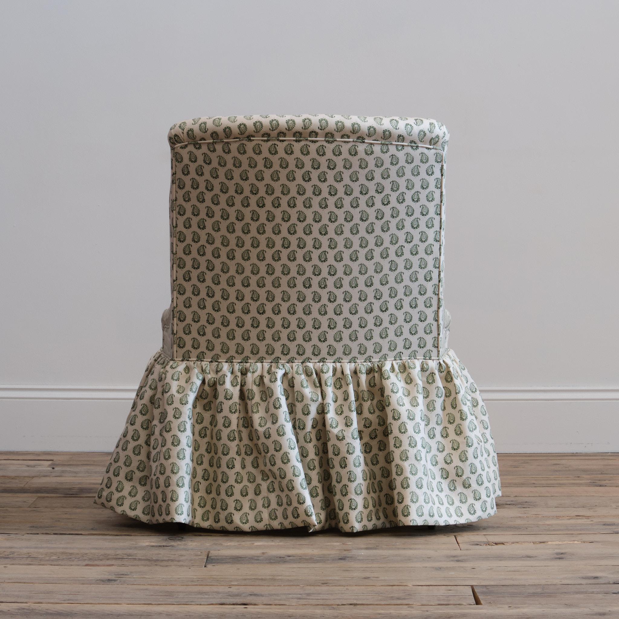 Beech 19th century nursing chair In Howe 36 Bourne Street Linen For Sale