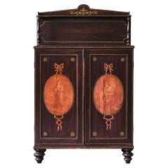 Chiffonier im Regency-Stil aus Kiefernholz mit Lackierung in Rosenholz-Optik