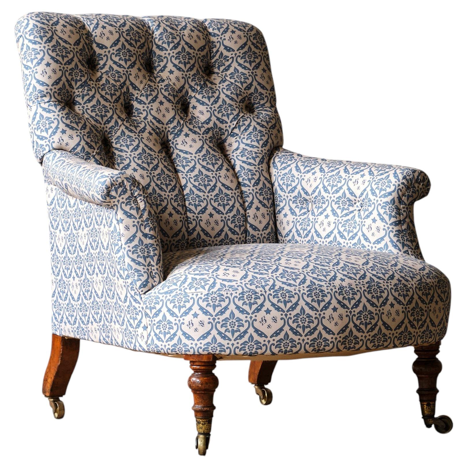Sillón de Howard and Sons de mediados del siglo XIX en venta