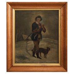 Early 19th century naive oil on canvas.