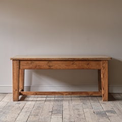 Antique Chunky Pine Farm House Kitchen Table