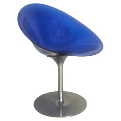 Eros swivel blue chair by Philippe Starck for Kartell 90s