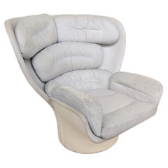 Elda white leather armchair by Joe Colombo for Comfort 60s