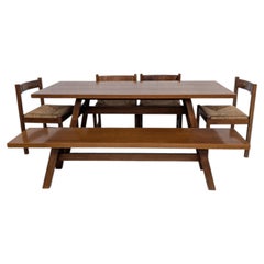 Torbecchia walnut dining set by Giovanni Michelucci for Poltronova 1960s