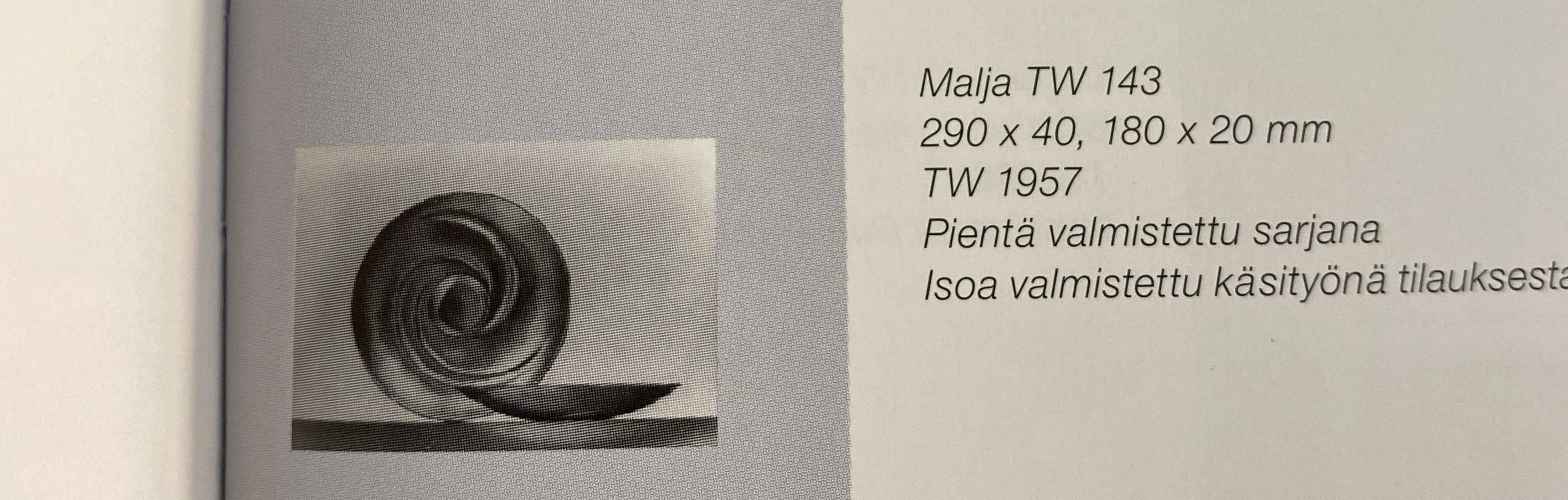 Tapio Wirkkala Piatto d'argento a spirale modello 143, Kultakeskus Hämeenlinna, 1973 in vendita 2