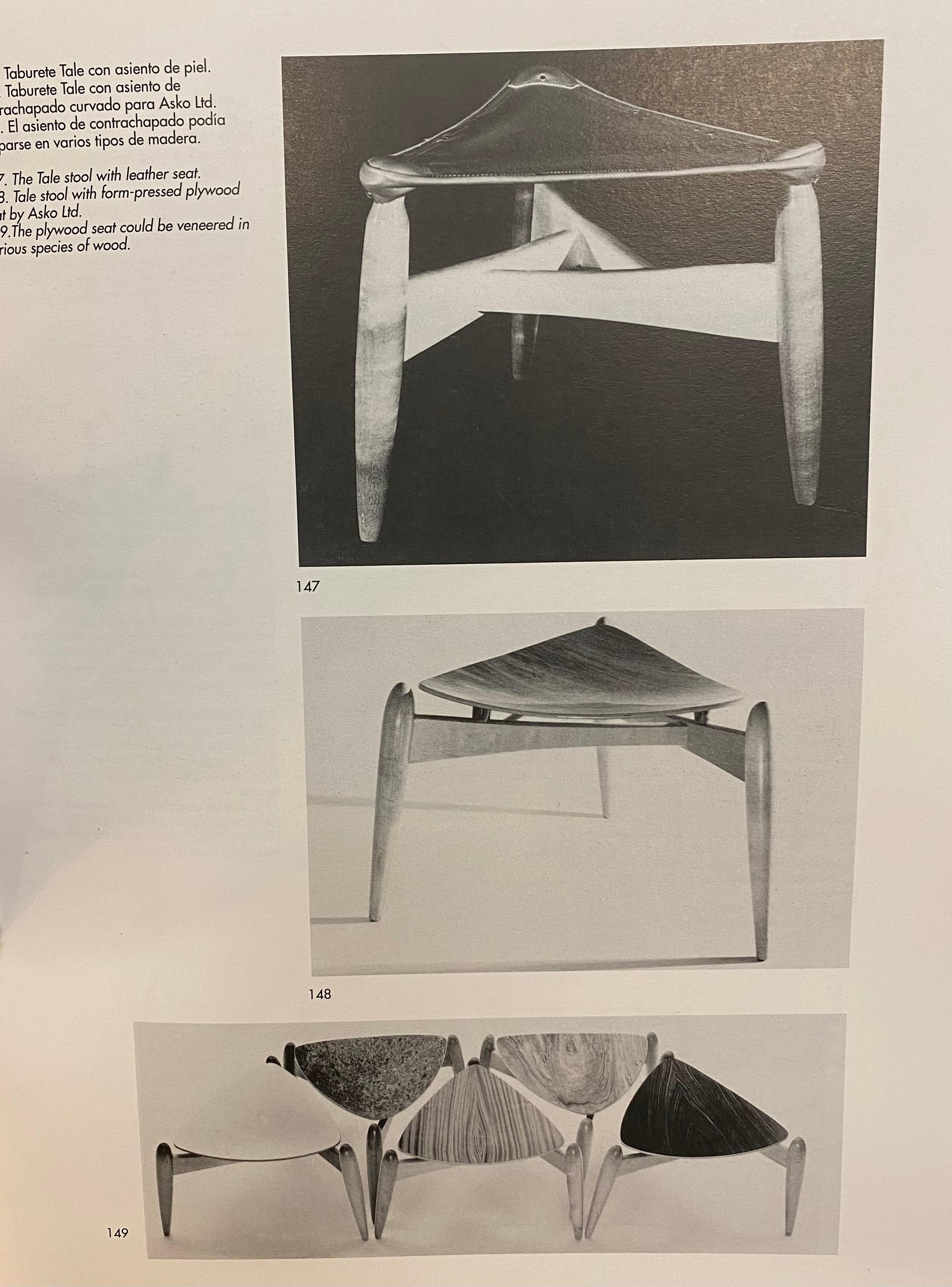 Sgabello Ilmari Tapiovaara con sedile in compensato pressato, Asko 1950s in vendita 9
