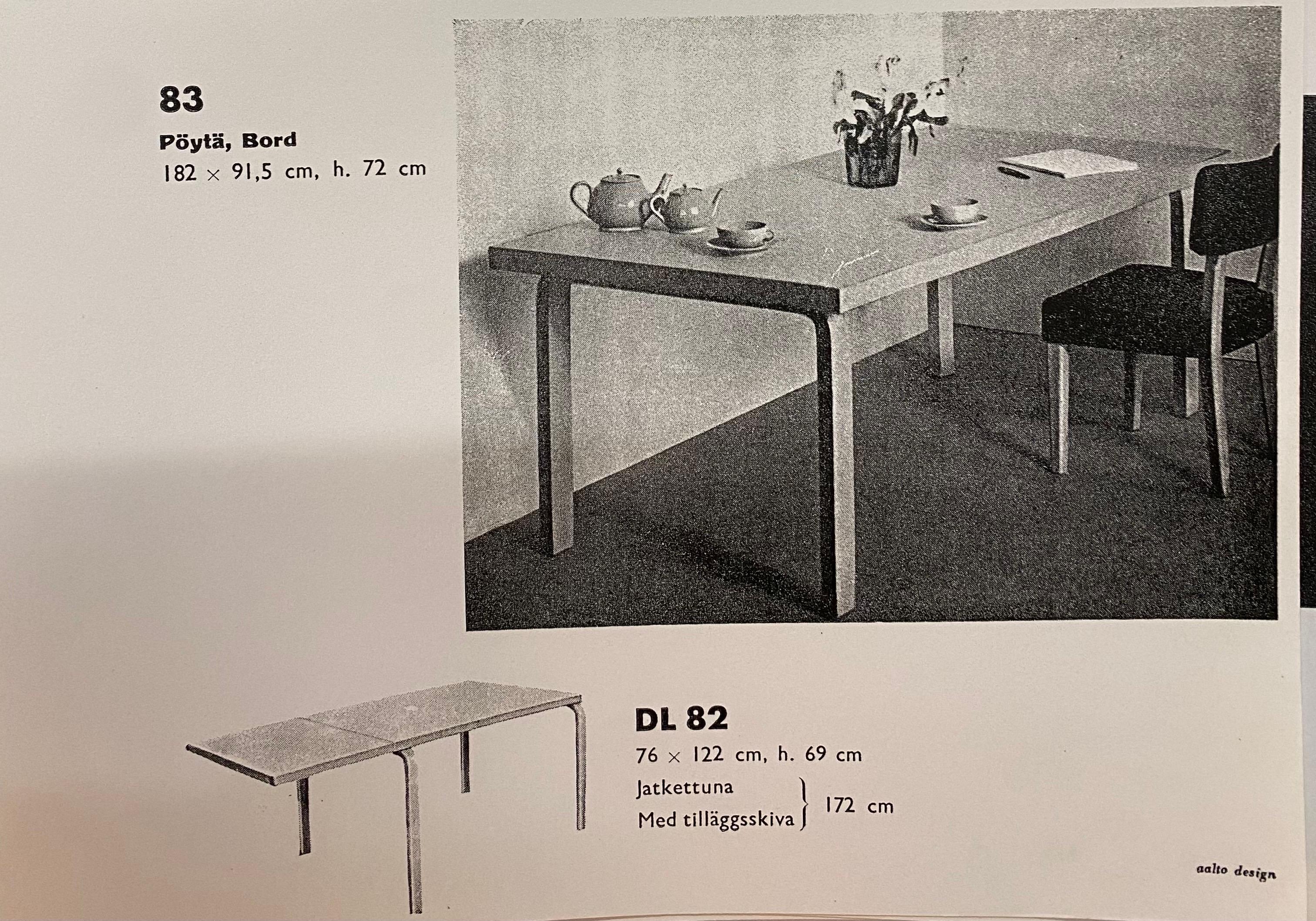 An Alvar Aalto Foldable Table in Birch,  Artek 1950s 3