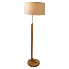 Rara lampada da terra Aino Aalto modello 806A in betulla e lino, Taito Oy anni '30