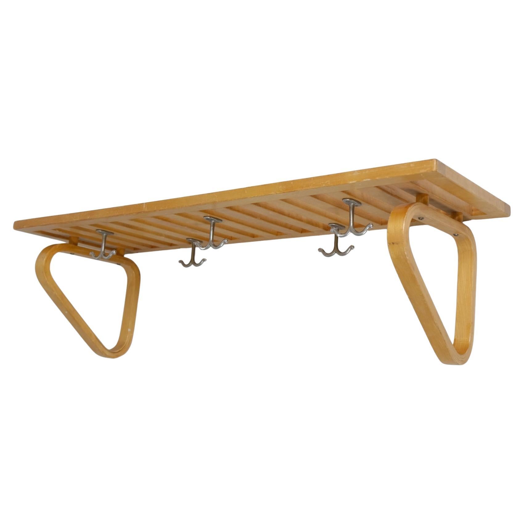 Porte-chapeaux/porte-manteaux Alvar Aalto en bouleau, modèle 113, Artek, années 1940