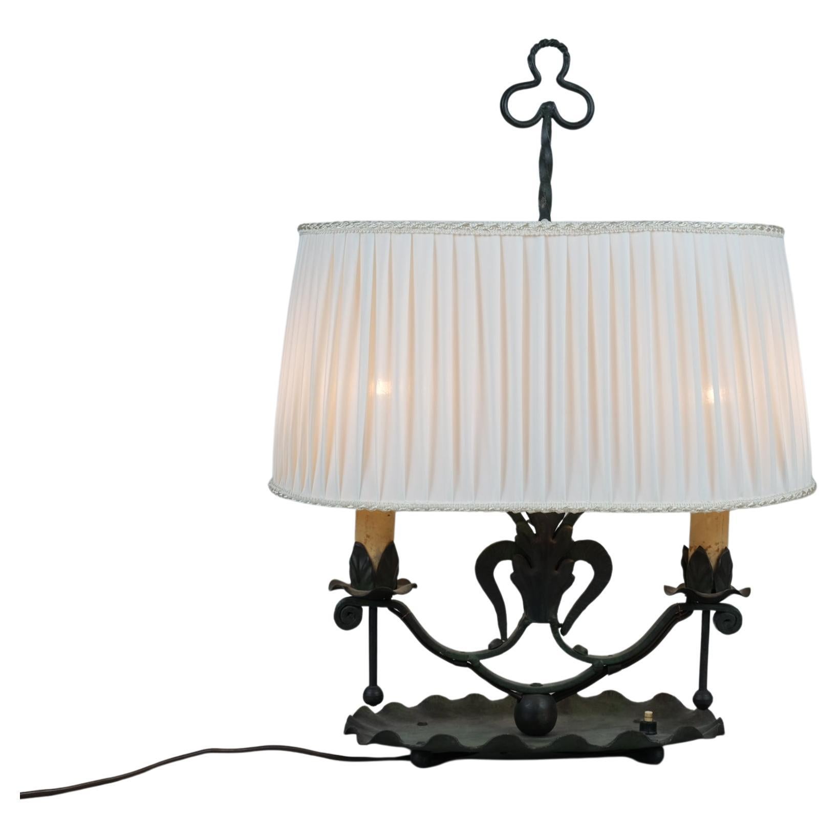 Antti Hakkarainen Schmiedeeiserne Tischlampe 789, Taidetakamo A. Hakkarainen 1930er Jahre im Angebot