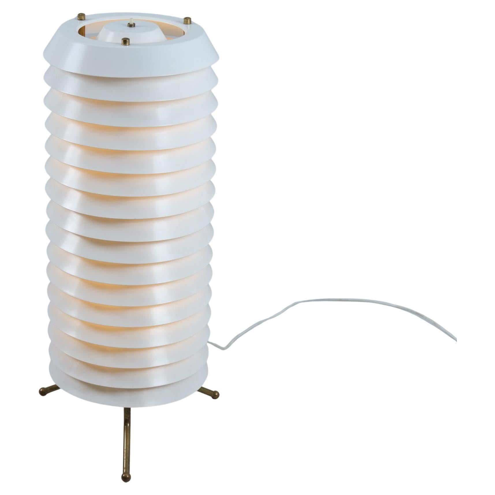 White Ilmari Tapiovaara Maya The Bee Floor Lamp, Hienoteräs for Asko, 1950s