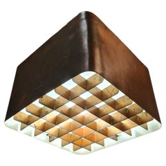Vintage Paavo Tynell Ceiling Lamp 80648 in Copper, Idman 1950s