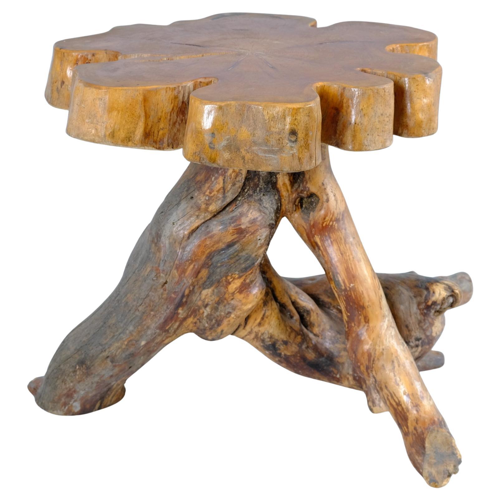 Grande et belle table finlandaise du milieu du siècle au design naturel organique, années 1950