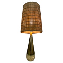 Antique Gorgeous Mauri Almari Cast Brass "Drop" Table Lamp Model 61046 Idman, 1950s