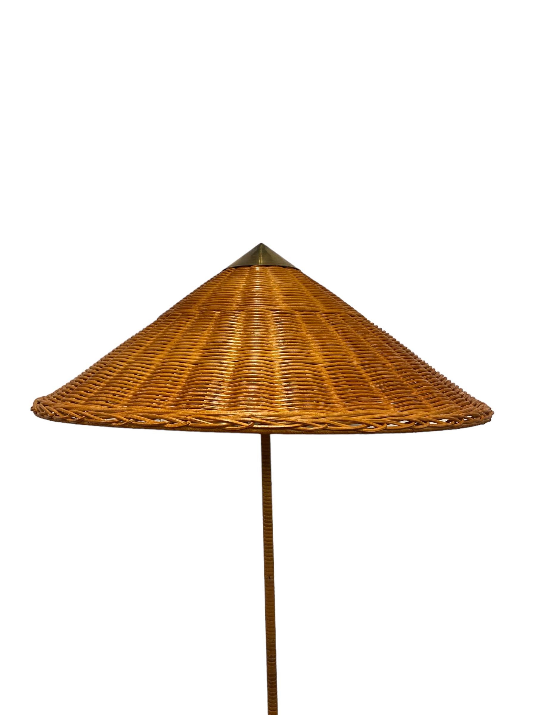 Finnish Paavo Tynell `Chinese Hat` Floor Lamp Model 9602, Idman 1950s