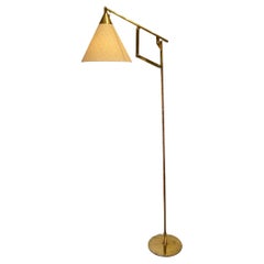 Beautiful & Rare Paavo Tynell Adjustable Brass Floor Lamp 9605, Taito Oy, 1950s