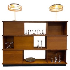 Preciosa Ilmari Tapiovaara, estantería modular de teca 'Pala', Asko, años 50