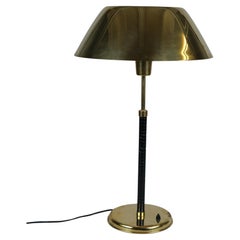 Rare Lisa Johansson-Pape Black & Brass Ihanne Table Lamp, Orno 1950s
