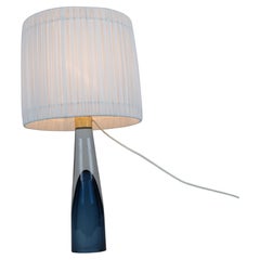 Lisa Johansson-Pape Blaue Kunstglas-Tischlampe „Missis“, Orno & Ittala, 1950er Jahre