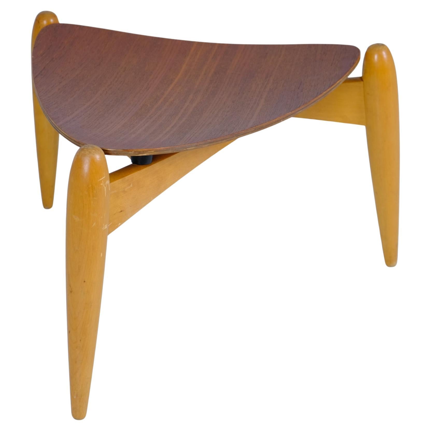 Tabouret de conte Ilmari Tapiovaara avec assise en contreplaqué moulé, Asko 1950s