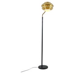 Alvar Aalto Floor Lamp Model A808 In Brass, Valaistustyö Oy 1950s