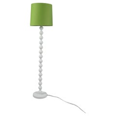 Retro-Stehlampe in Weiß und Limonengrün von Ikea, Schweden, ca. 1970er Jahre