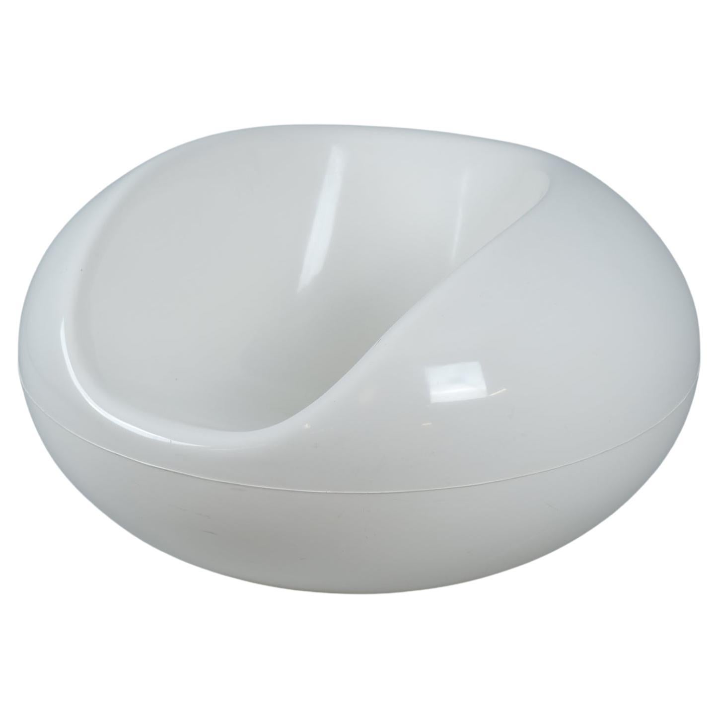 White Eero Aarnio Iconic Pastilli 'Pastille' Chair, Fibreglass Asko, 1980s