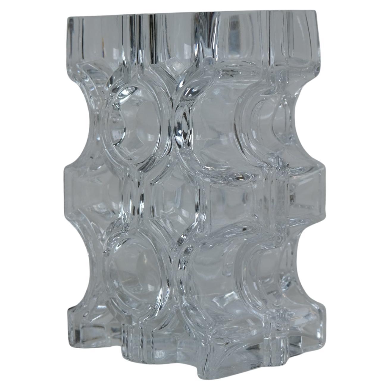 Helena Tynell 'Brokadi' Art Glass Vase, Riihimäen lasi Oy 1970s