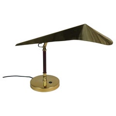 KT-Valaistus Design Table Lamp in Teak & Brass, Kone Tukku Oy Finland