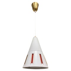 Paavo Tynell Ceiling Lamp Model K2-110 in Painted Metal & Glass, Idman 1950s