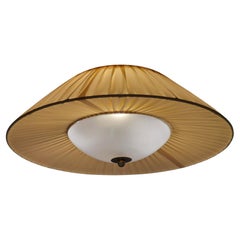 Stupefacente montatura da incasso in vetro, seta e ottone, Attr. Gunnel Nyman, Idman anni '50