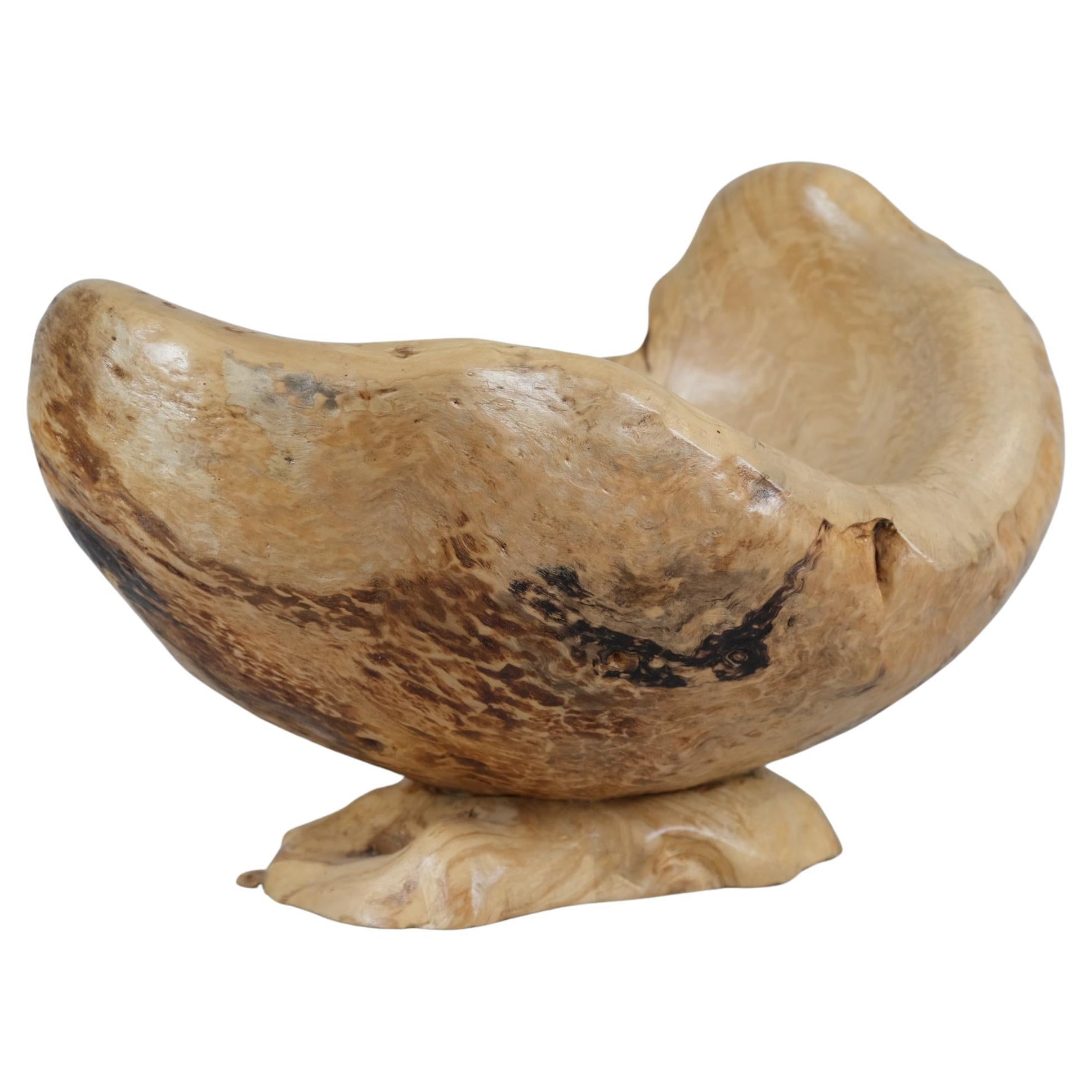 Large Organic Burl Bowl by Tauno Kiukas, Finland 2013 For Sale