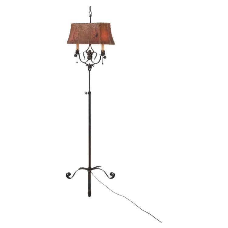 Verstellbare schmiedeeiserne Stehlampe Antti Hakkarainen Modell 816,  1930s im Angebot