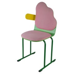 Sedia postmoderna "Cloud" di Yrjö Kukkapuro in rosa, giallo & verde, Avarte anni '80