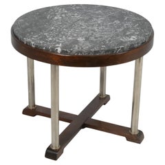 Finnish Art Deco Entrance / Center Table in Oak & Marble, Circa 1930s
