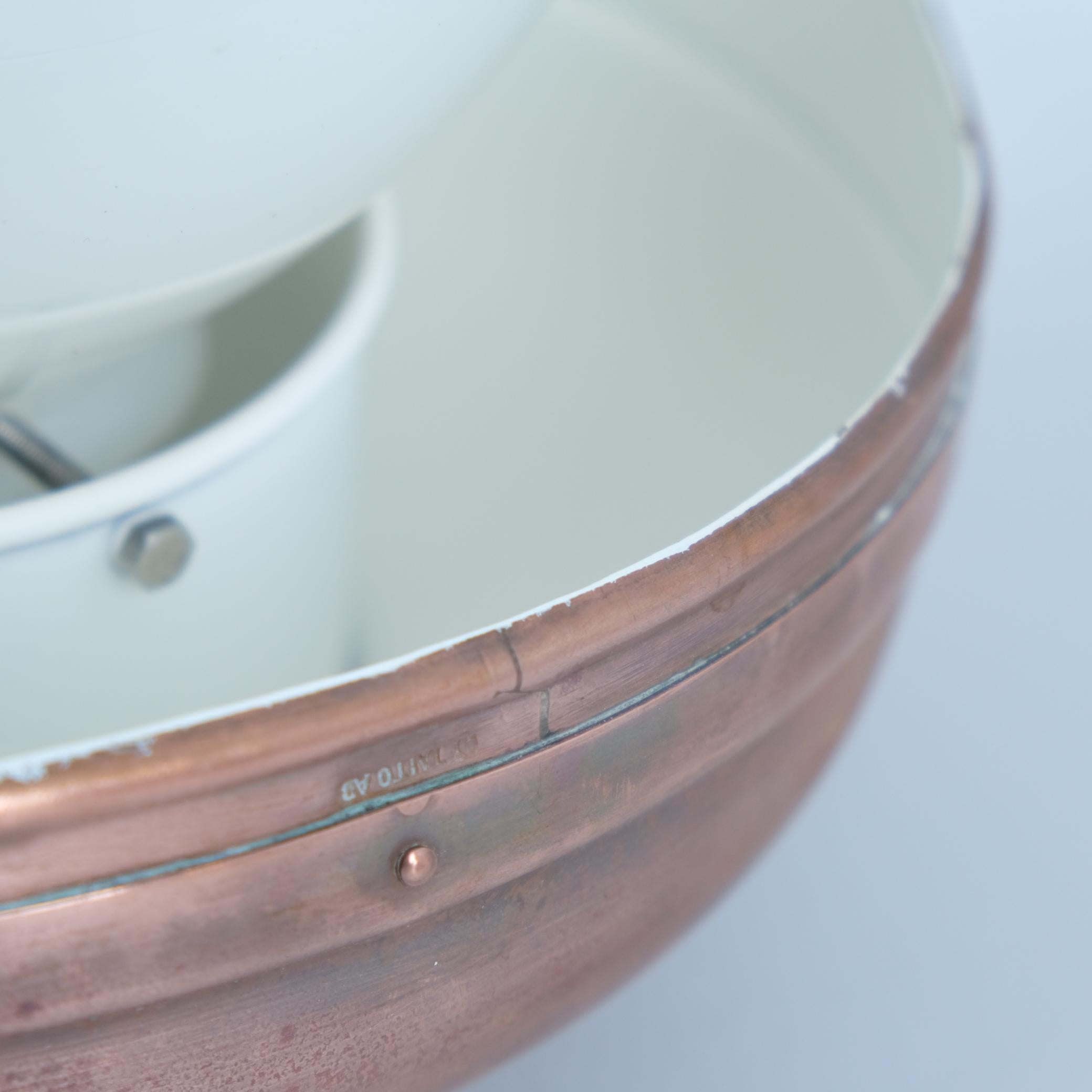 Lampada da esterno in rame e opalina Paavo Tynell Modello 7307, Taito 1930 in vendita 1