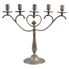 Early Paavo Tynell Candelabra Model KJ 2, Nikled Brass, Taito 1930s