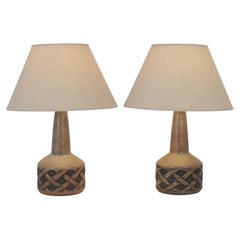 Pair of Large Stoneware Ceramic Table Lamps, Søholm, Bornholm Denmark 1960/70s