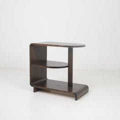 Maija Heikinheimo Art Deco Side Table Apu Model 604 in Dark Birch, Asko 1930s