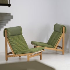 Ein Paar „Kludestolen“-Lounge-Sessel aus Kiefernholz von Bernt Petersen, Dänemark, 1960er–1970er Jahre