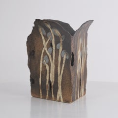 Vase à fleurs décoratif « Brutal » de Francesca Mascitti-Lindh, grès, Arabia, années 1970