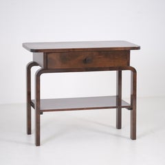 Table d'appoint du milieu du siècle avec tiroir, style Alvar Aalto, bouleau, Finlande, années 1950